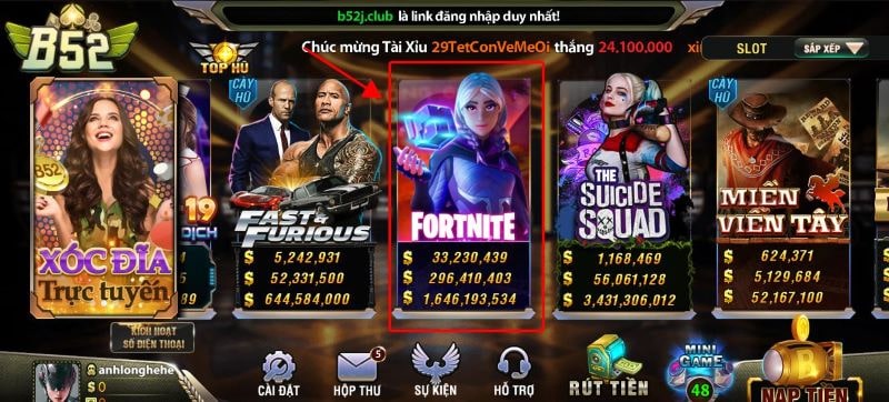 Cách chơi Fortnite trên cổng B52 Game Slot cho người mới